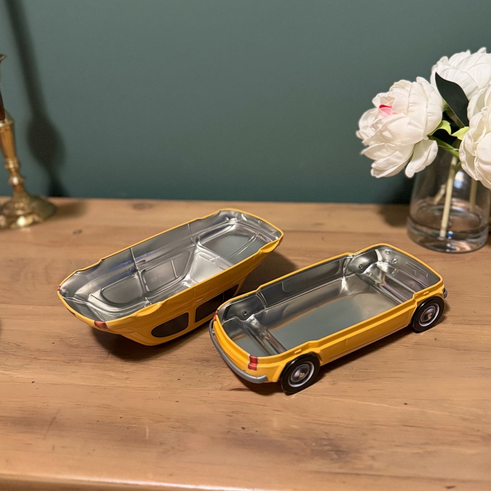 Vintage Fiat 500 Yellow Car Tin Collectible | Official Product | Retro Box - Picture 4 of 10